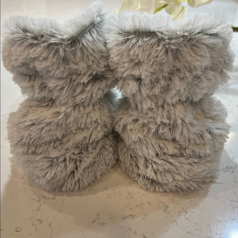 Plush Bootie Slippers for Women - Pale Pink - Picture 11 of 14